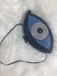 Diamond Blue Eye Clutch