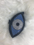 Diamond Blue Eye Clutch