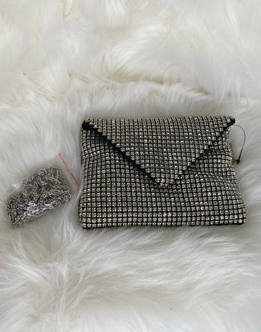 Silver Stoned Bag